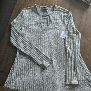 Olive green keyhole long sleeve dress NWT